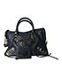 Classic Small City Bag, &pound;450, Handbags, Blue, Leather, Front view